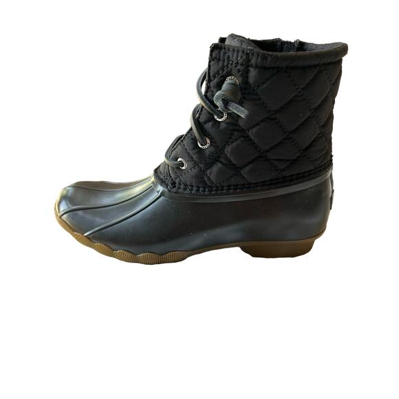 Sperry Unisex-Child Saltwater Boots SZ 5 - Black - Picture 5 of 9